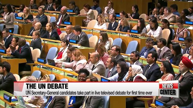 UN Secretary-General candidates take part in live televised debate for first time ever
