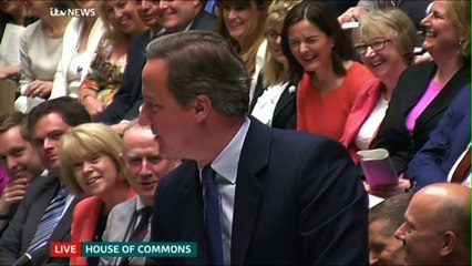 ITV News_David Cameron admits he 'loves' Larry the cat during his last ever PMQ 13Jul16