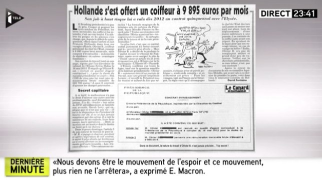 Le salaire très élevé du coiffeur d'Hollande. Zap actu du 13/07/2016 par lezapping