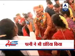 MP CM Shivraj Singh Chouhan plays Dandiya