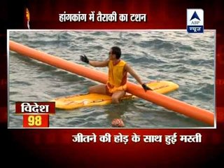 1800 swimming enthusiasts in Hong Kong's cross-harbour