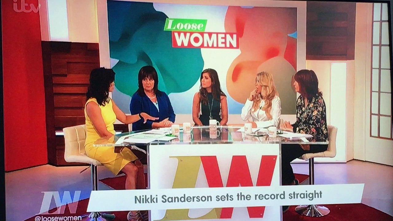 loose women 2016 Hollyoaks star Nikki Sanderson sets the record straight no copyright all rights belong to itv