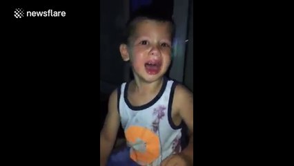 Emotional toddler cries as Ronaldo gets injured during Euro 2016 final