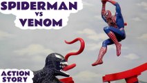 SPIDER-MAN VS VENOM --- Join Spider-man as he looks for help against the evil Venom, Featuring TMNT, Disney Cars Toys Mater, Iron Man,Captain America, Thor, and Ultron from the Avengers, Wolverine and many more family fun toys