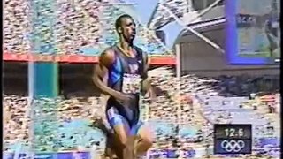 Michael Johnson (45.25) - 2000 Olympics (400m, Round 1 Heat #7) - Sydney, Australia