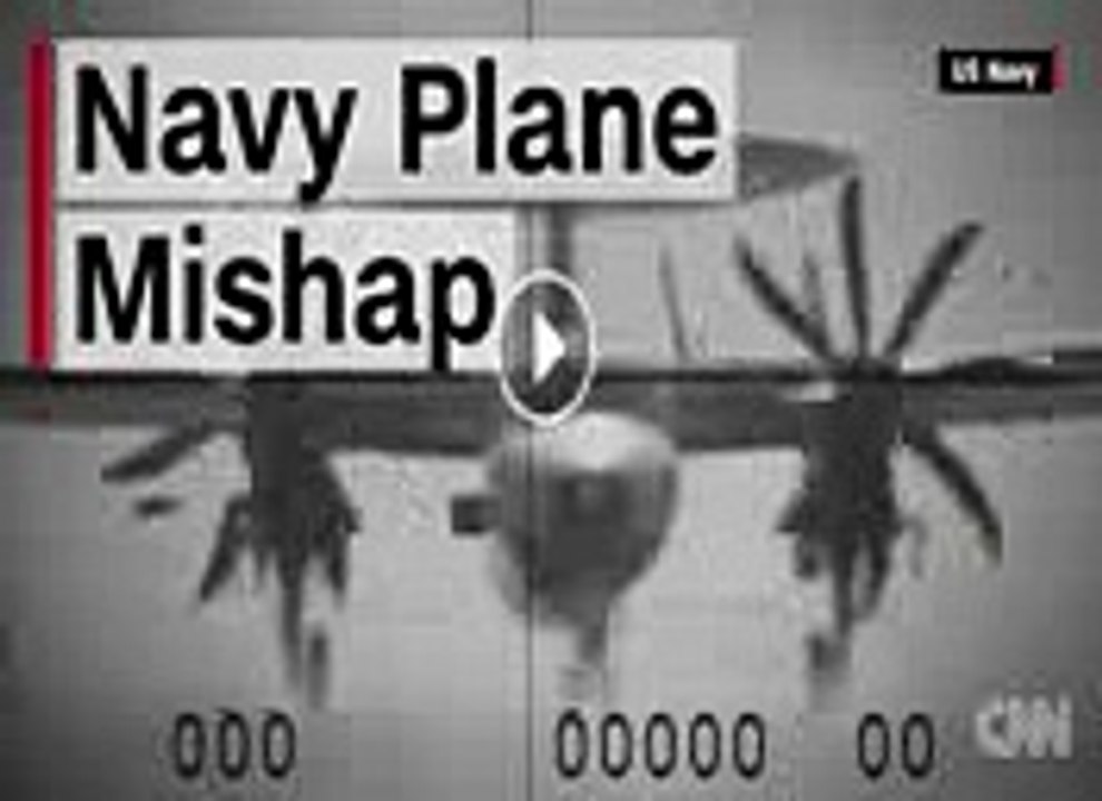 Navy Plane Falls Off Aircraft Carrier During Landing