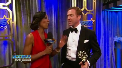 Damian Lewis & Claire Danes backstage at the 2012 Emmys (23 September 2012)