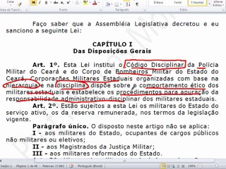 MATERIAL AMOSTRA (PMCE) Marcos Moraes - Aula 01 - Legislação PMCE - Código Disciplinar