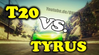 GTA 5 ONLINE SPEED TEST - T20 VS. TYRUS - CUNNING STUNT CAR