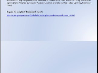 Global Electronic Glass Market Research Report 2016