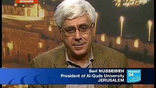 Sari Nusseibeh, president of Al Quds University in Jerusalem   FRANCE 24