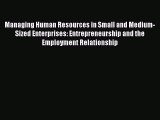 [PDF] Managing Human Resources in Small and Medium-Sized Enterprises: Entrepreneurship and