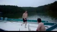 Clumsy Guy Falls Off Boat