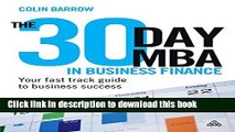 [Read] The 30 Day MBA in Business Finance: Your Fast Track Guide to Business Success ebook textbooks