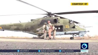 Russian Mi 24 attack helicopters in Syria to guard Russia's Air Base, fight terrorists Kav872