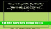 Download National medical colleges and vocational planning materials (for nursing midwifery and