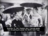 November 22, 1963 - President John F. Kennedy outside Fort Worth's Hotel Texas.
