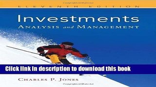 Read Investments: Analysis and Management  Ebook Free