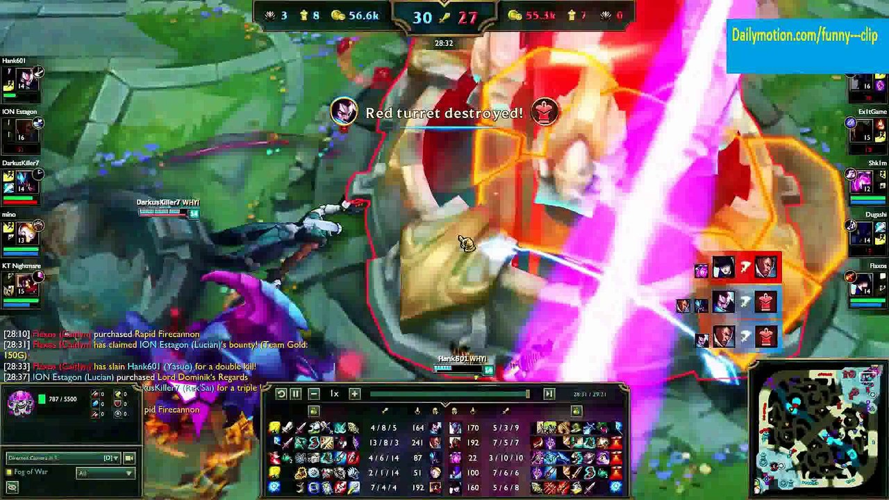 LoL Epic Moments #80  Epic Moment - 1HP NEXUS WIN   League of Legends