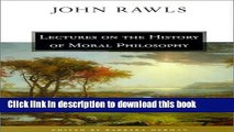 Download Lectures on the History of Moral Philosophy  PDF Online