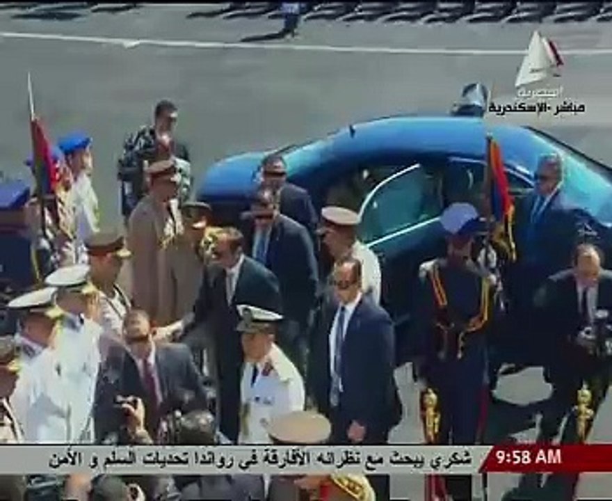 بالفيديو.. السيسى يصل الكلية البحرية لحضور حفل تخرج دفعتى الكلية البحرية والدفاع الجوى بالإسكندرية
