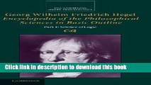 Read Georg Wilhelm Friedrich Hegel: Encyclopedia of the Philosophical Sciences in Basic Outline,