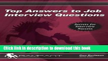Read Top Answers to Job Interview Questions (IT Job Interview series) E-Book Free