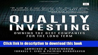 Read Quality Investing: Owning the best companies for the long term  Ebook Free