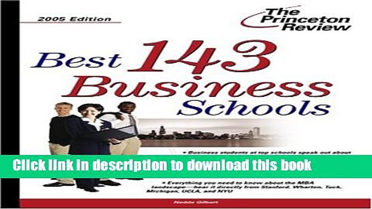 Read Best 143 Business Schools 2005 Edition (Graduate School Admissions Gui) E-Book Free
