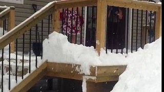 CANADIAN BARE SKIN SNOW JUMPING in -20 C  ( Fredericton, New Brunswick)