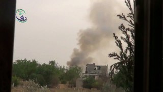 داريا الدخان المتصاعد من المدينة جراء القصف 25  5 - 2013