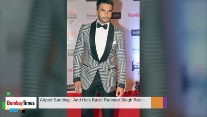 Ranveer Singh Returns To Mumbai | Spotted on Airport