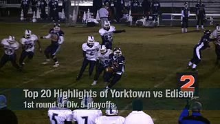 2007 Yorktown vs Edison Top 20 Playoff Football Highlights