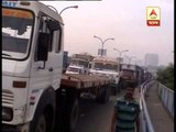 Two trailer calshed at 2nd Hooghly bridge, created traffic jam