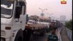 Two trailer calshed at 2nd Hooghly bridge, created traffic jam
