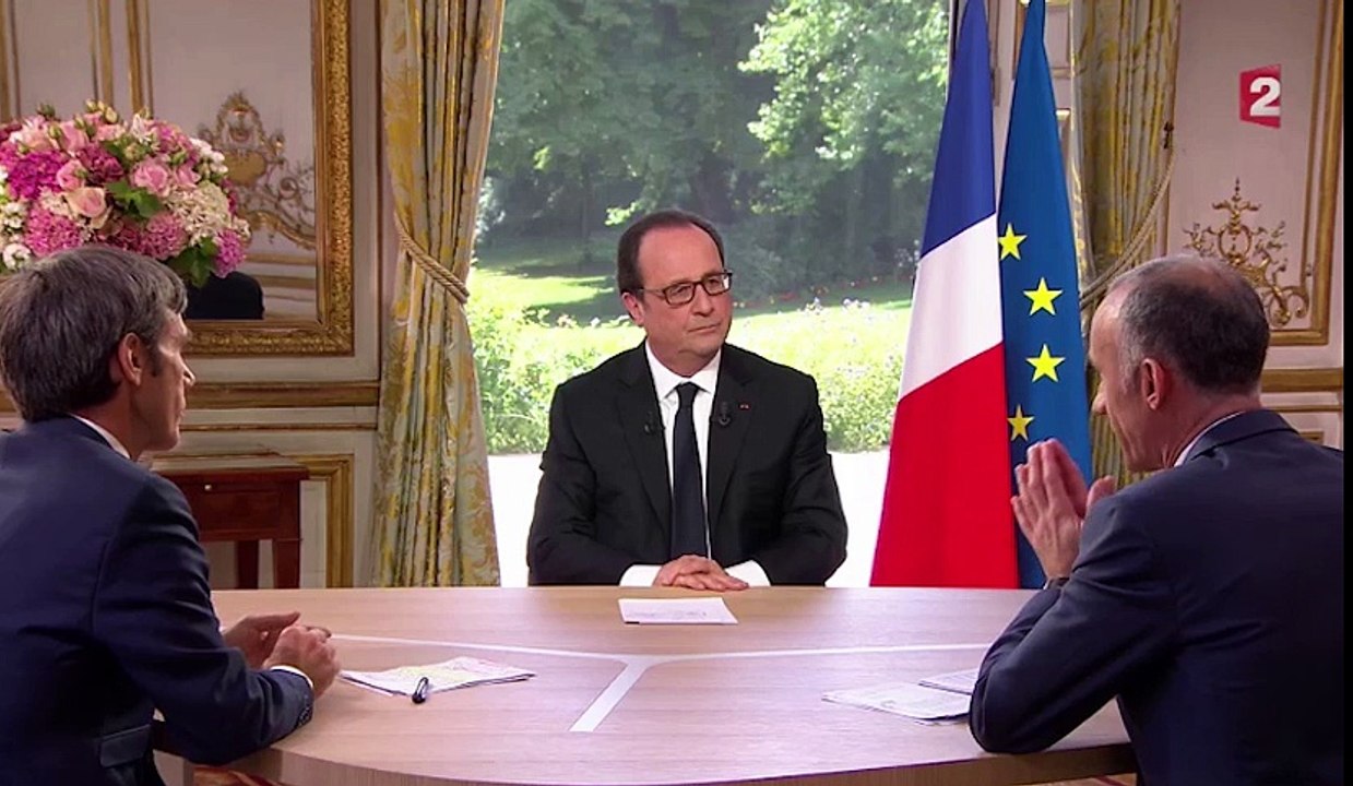 François Hollande réagit à la polémique du "coiffeur de l'Élysée" lors de son interview du 14 juillet 2016