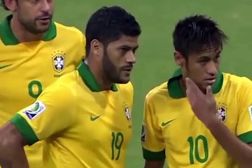 Amazing free-kick by Neymar junior at Brazil
