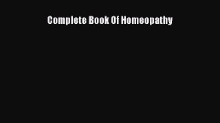 Download Complete Book Of Homeopathy PDF Free
