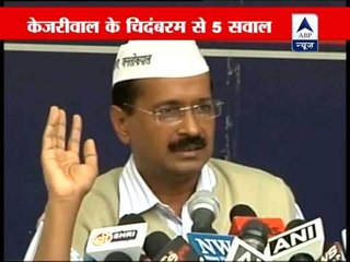 Kejriwal asks five questions Chidambaram on black money issue