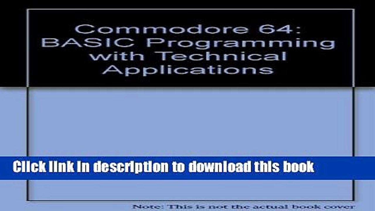 Read Commodore 64 Basic Programming With Technical Applications  Ebook Online
