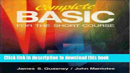 Read Complete Basic: For the Short Course  Ebook Free