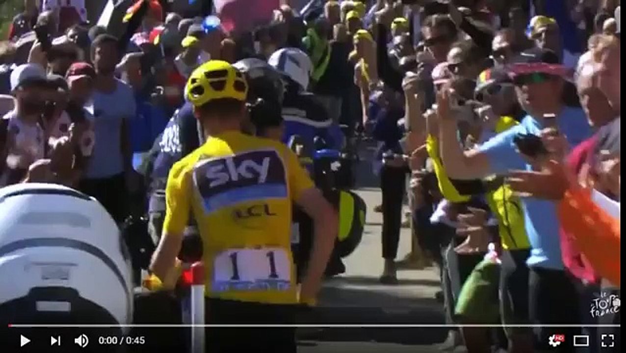Tour de France : Chris Froome victime d'un accident, termine sa course à pieds