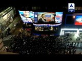 Times Square electronic hoarding says Obama re-elected