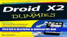 Read Droid X2 For Dummies ebook textbooks