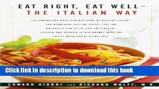 Read Eat Right, Eat Well, The Italian Way  Ebook Free