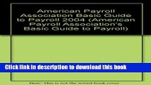 [PDF]  American Payroll Association Basic Guide to Payroll 2004  [Read] Online