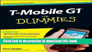 Read T-Mobile G1 For Dummies E-Book Free