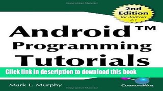 Read Android Programming Tutorials, 2nd Edition E-Book Free