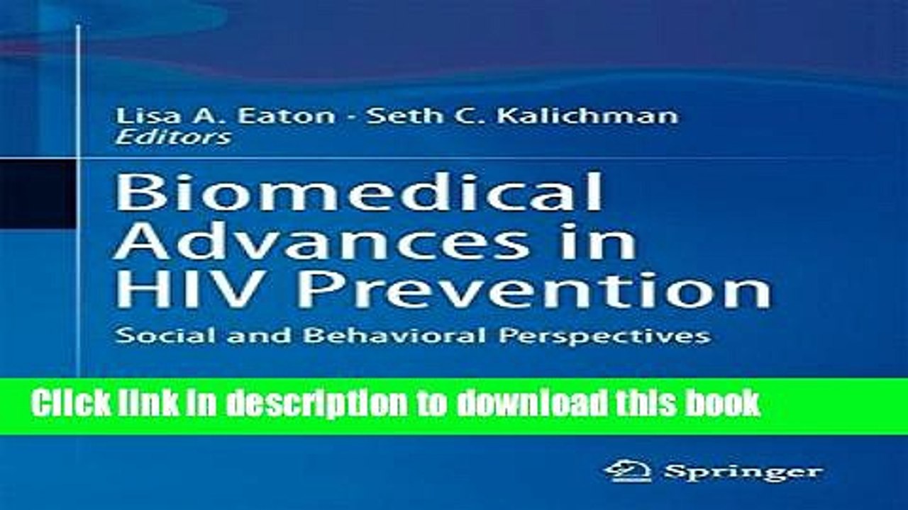 Read Biomedical Advances in HIV Prevention: Social and Behavioral Perspectives Ebook Free