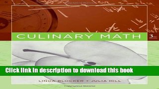 Read Culinary Math  Ebook Free